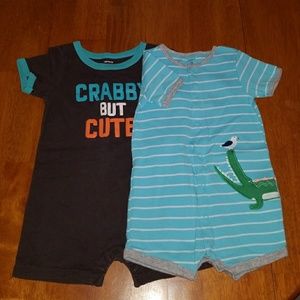 Boy's 18 month Carter's rompers! GUC!